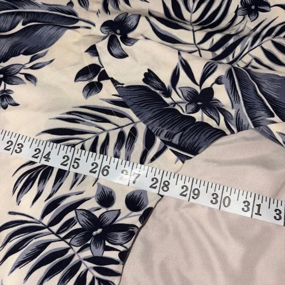 POLO RALPH LAUREN Clayton Shirt Mens XXL White Navy Tropical Leaf Viscose - Picture 6 of 8